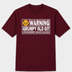Grumpy Old Git T-Shirt - Burgandy